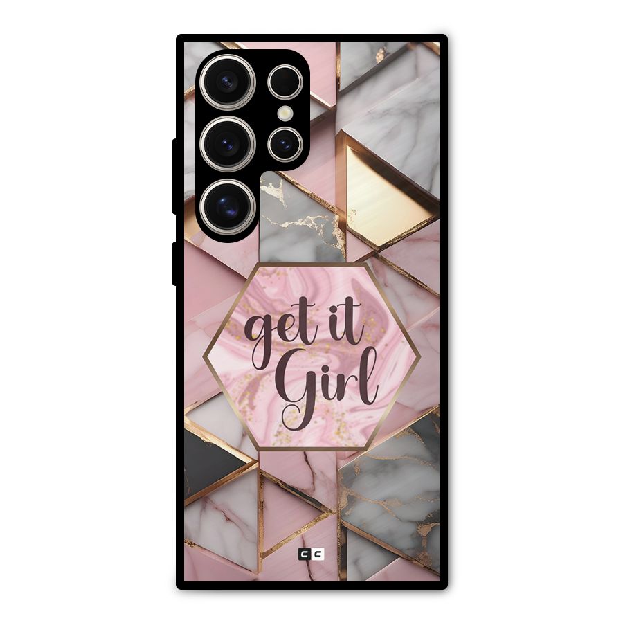 Diamond Girl Metal Back Case for Galaxy S24 Ultra