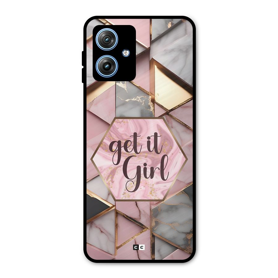 Diamond Girl Metal Back Case for Moto G54