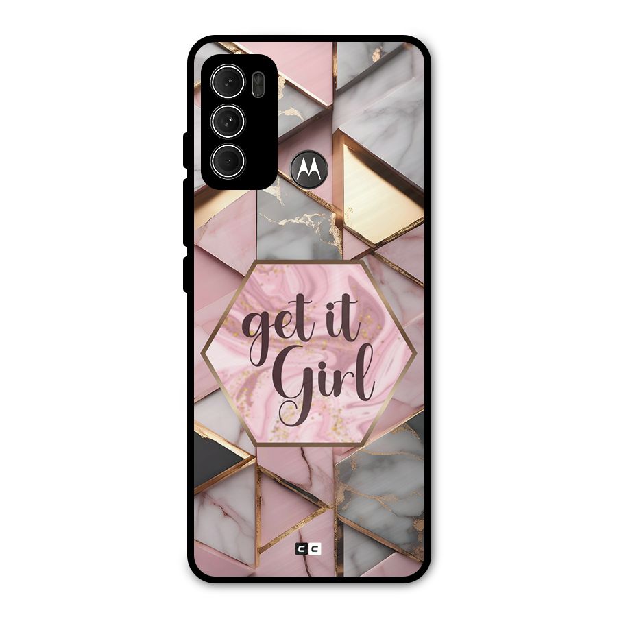 Diamond Girl Metal Back Case for Moto G60
