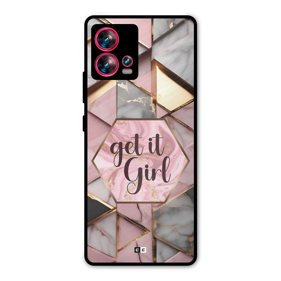 Diamond Girl Metal Back Case for Motorola Edge 30 Fusion