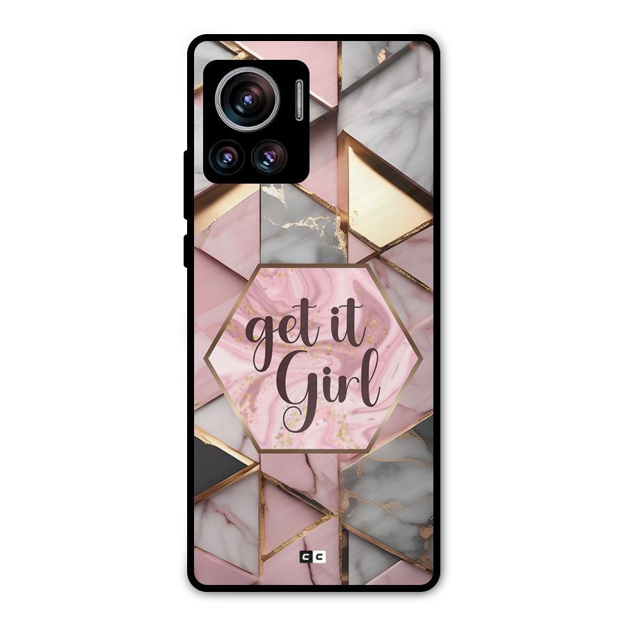 Diamond Girl Metal Back Case for Motorola Edge 30 Ultra