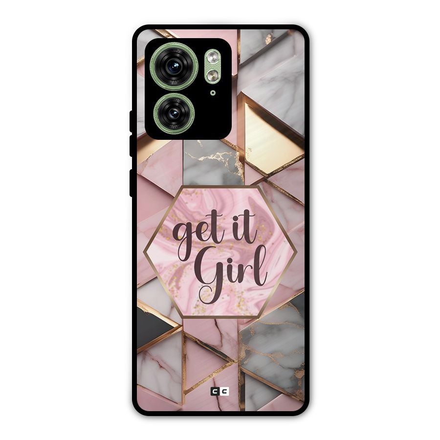 Diamond Girl Metal Back Case for Motorola Edge 40 5G