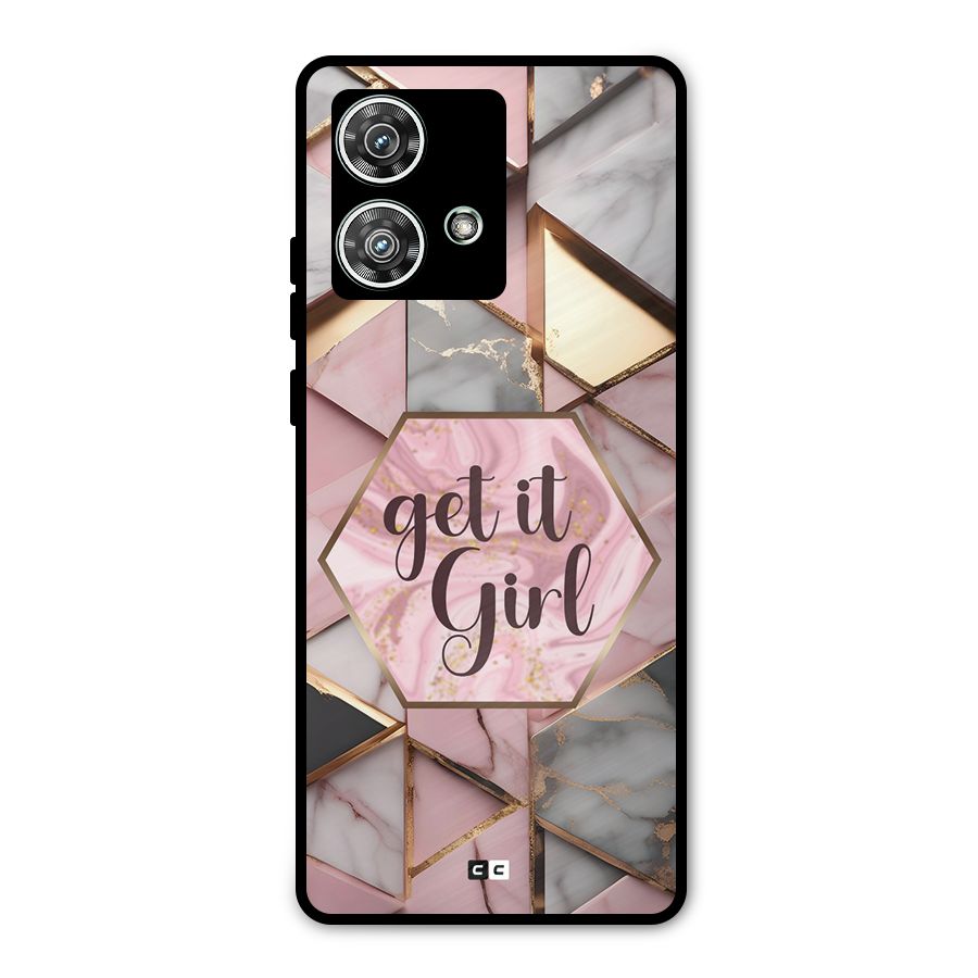 Diamond Girl Metal Back Case for Motorola Edge 40 Neo