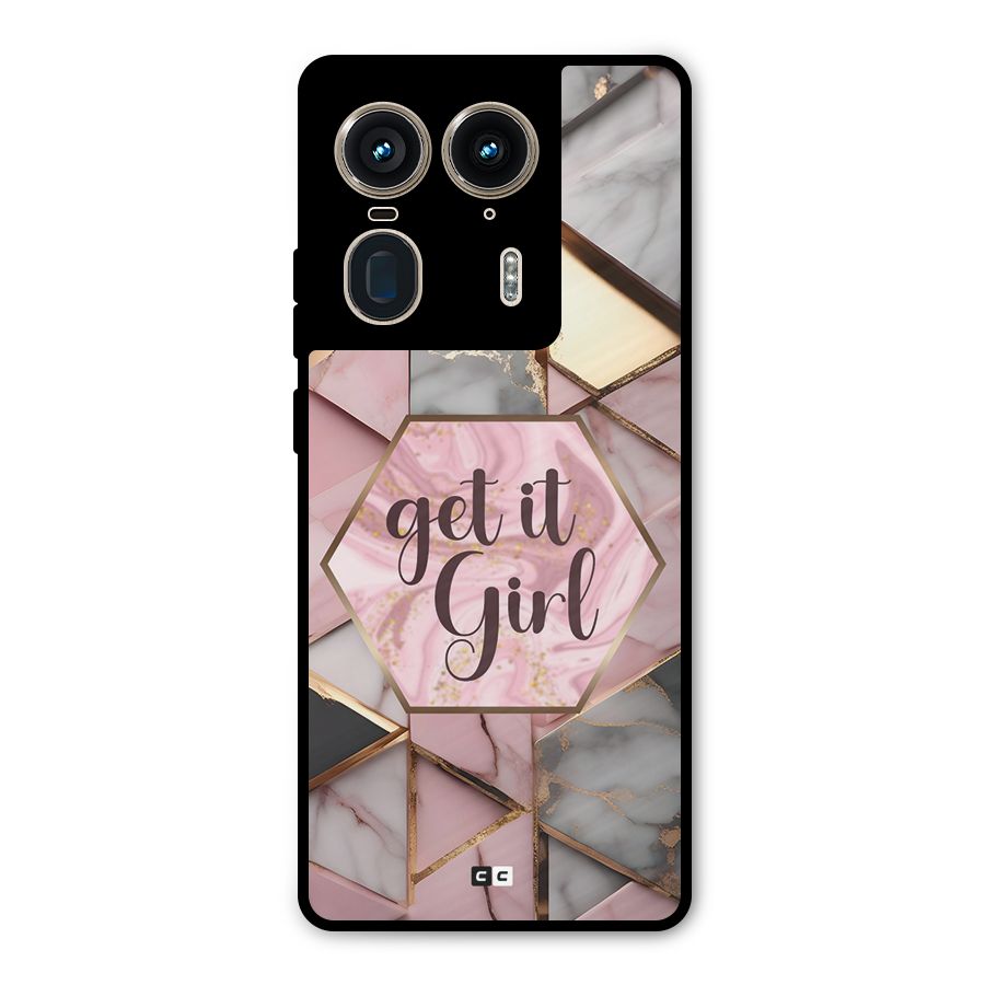 Diamond Girl Metal Back Case for Motorola Edge 50 Ultra