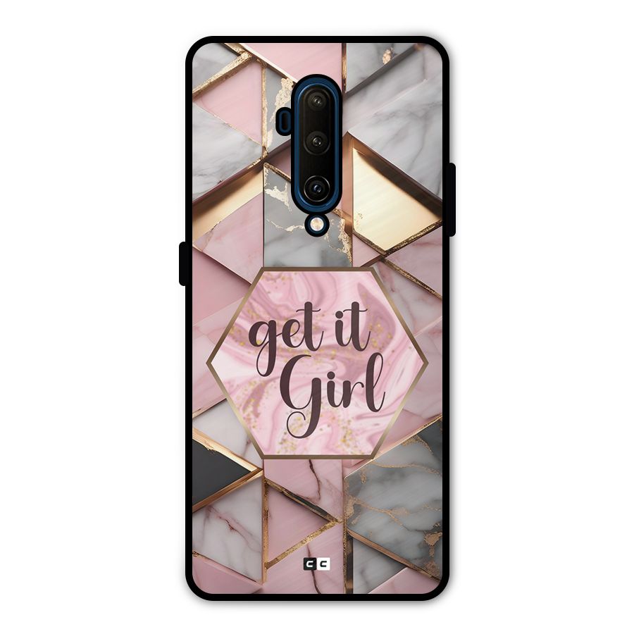 Diamond Girl Metal Back Case for OnePlus 7T Pro