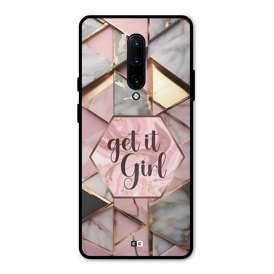 Diamond Girl Metal Back Case for OnePlus 7 Pro