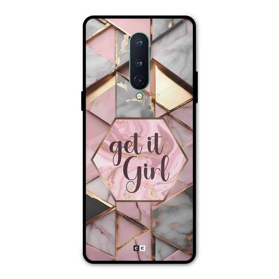 Diamond Girl Metal Back Case for OnePlus 8