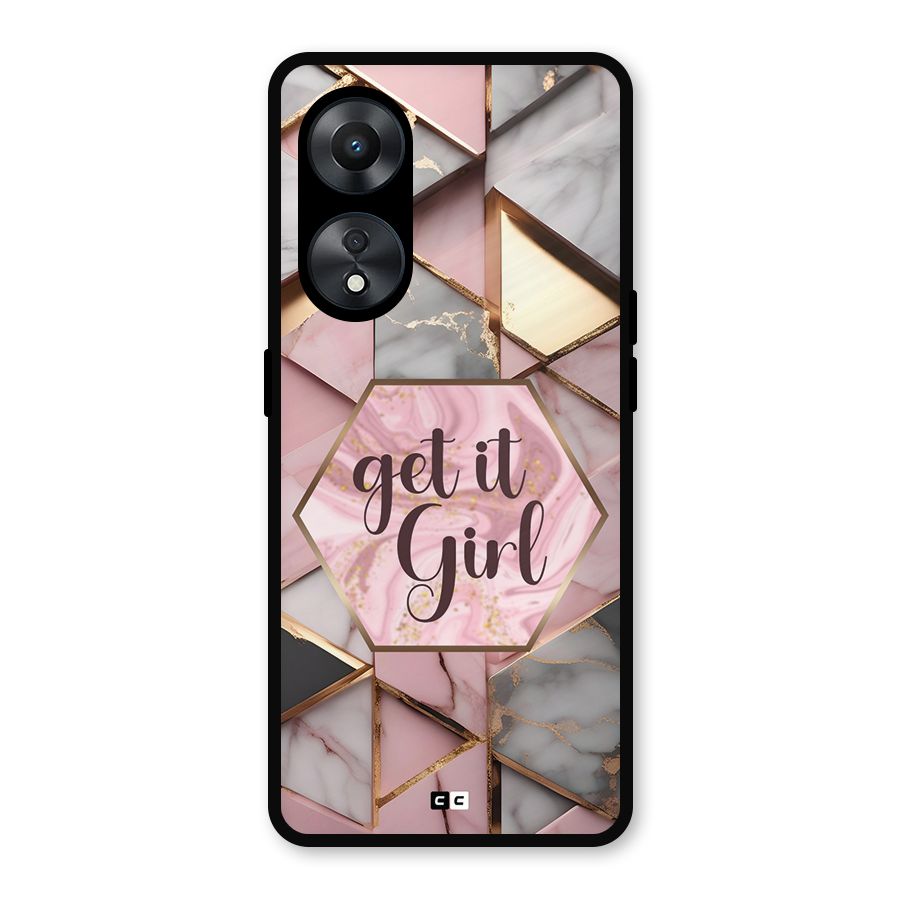 Diamond Girl Metal Back Case for Oppo A78