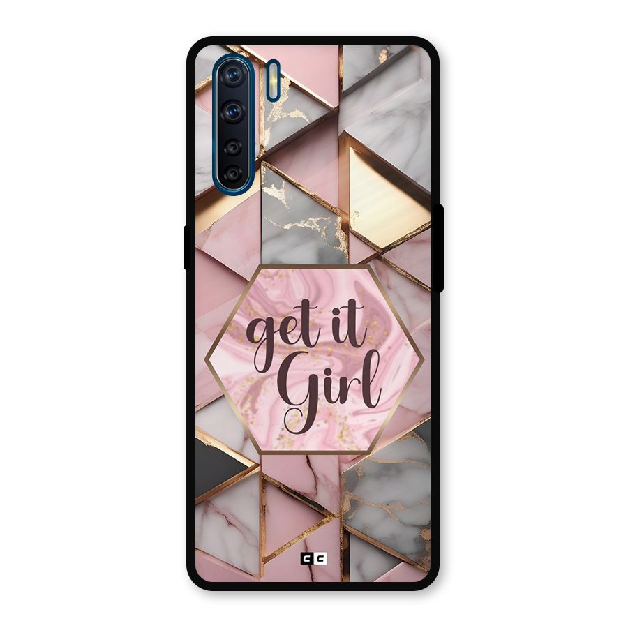 Diamond Girl Metal Back Case for Oppo F15