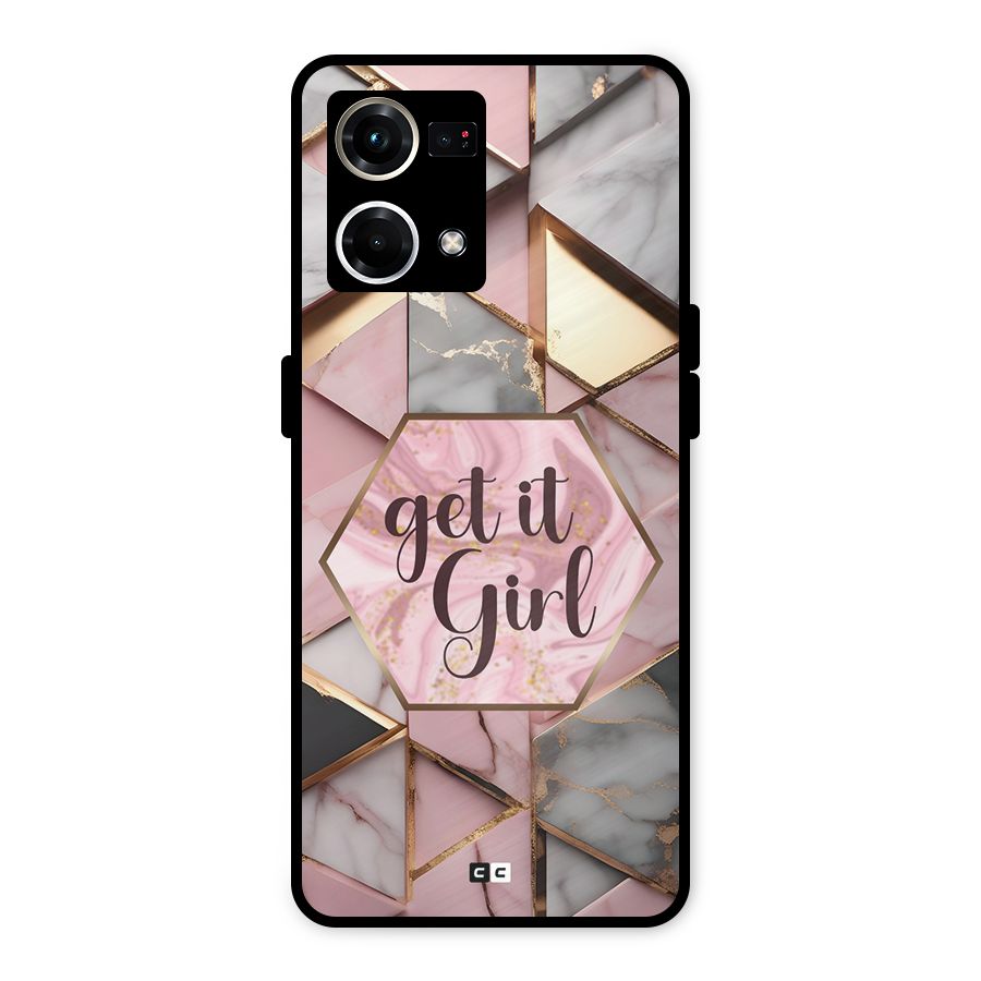 Diamond Girl Metal Back Case for Oppo F21 Pro 4G