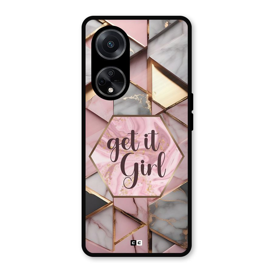 Diamond Girl Metal Back Case for Oppo F23