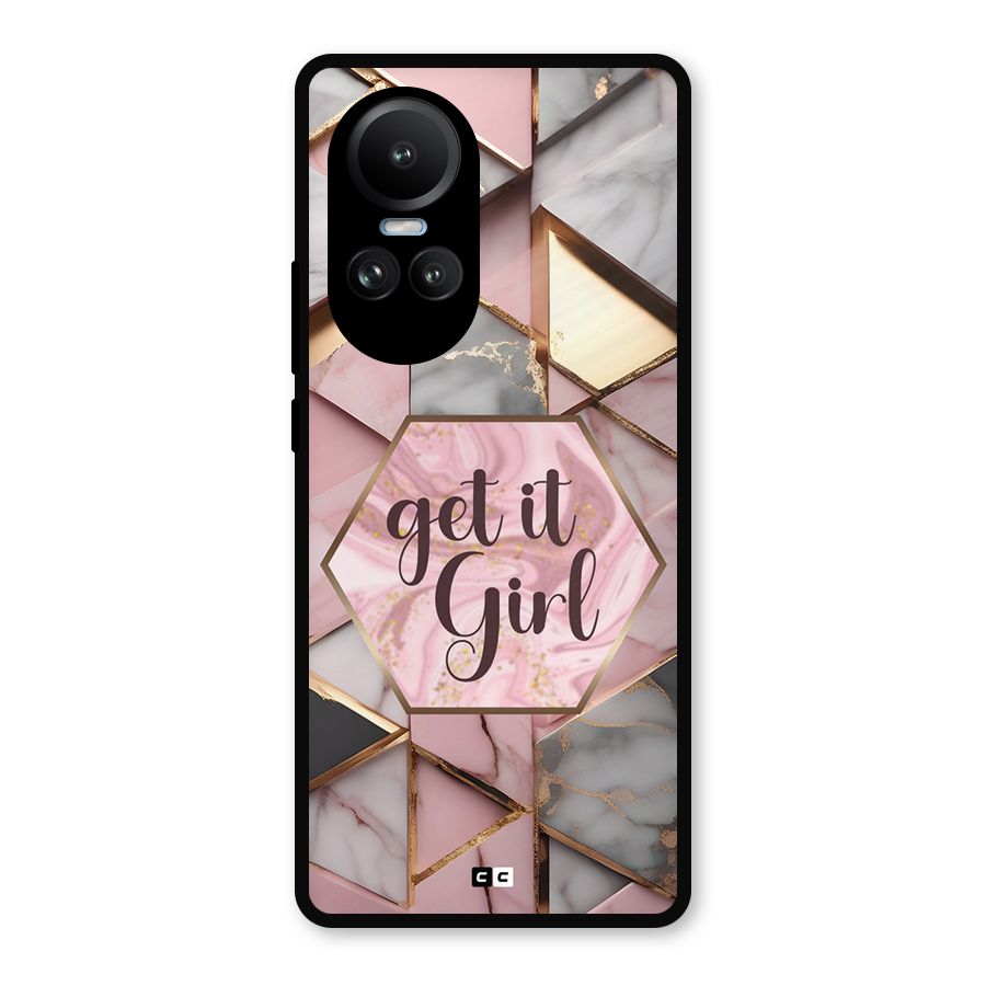Diamond Girl Metal Back Case for Oppo Reno10