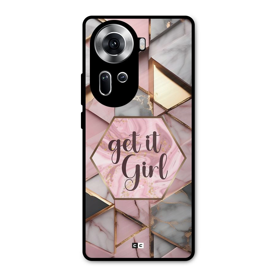 Diamond Girl Metal Back Case for Oppo Reno11 5G