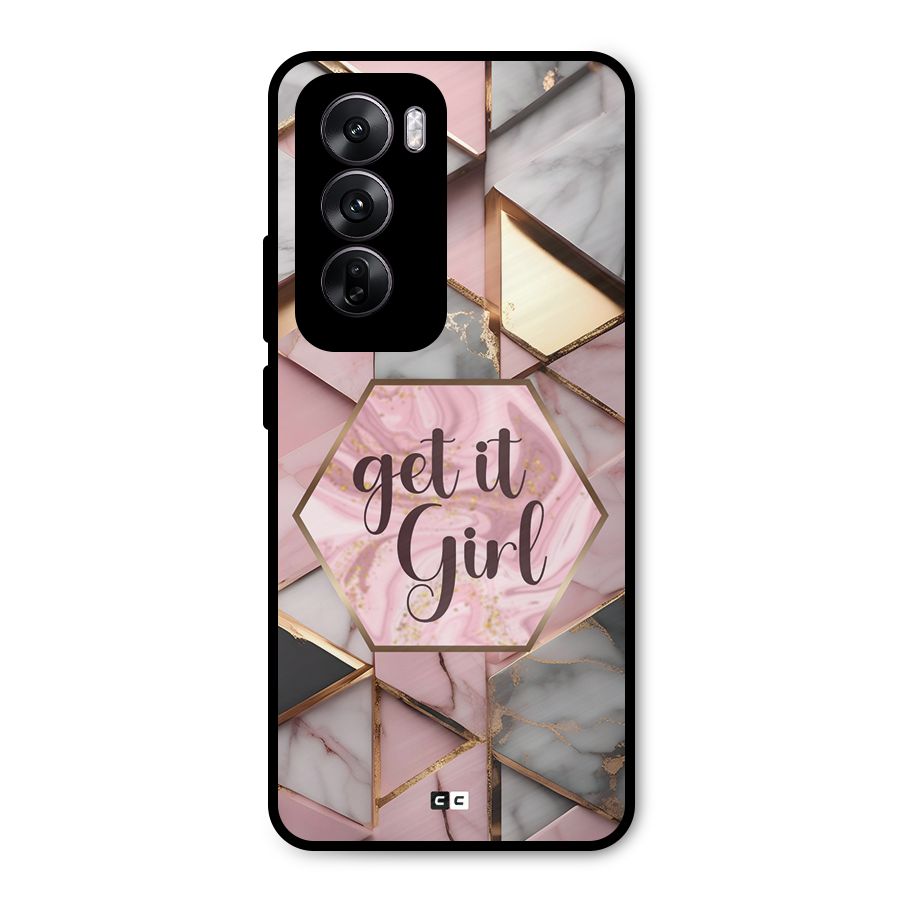 Diamond Girl Metal Back Case for Oppo Reno12