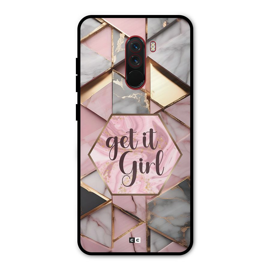 Diamond Girl Metal Back Case for Poco F1