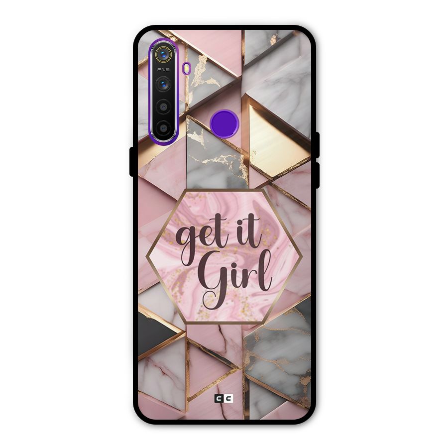 Diamond Girl Metal Back Case for Realme 5i
