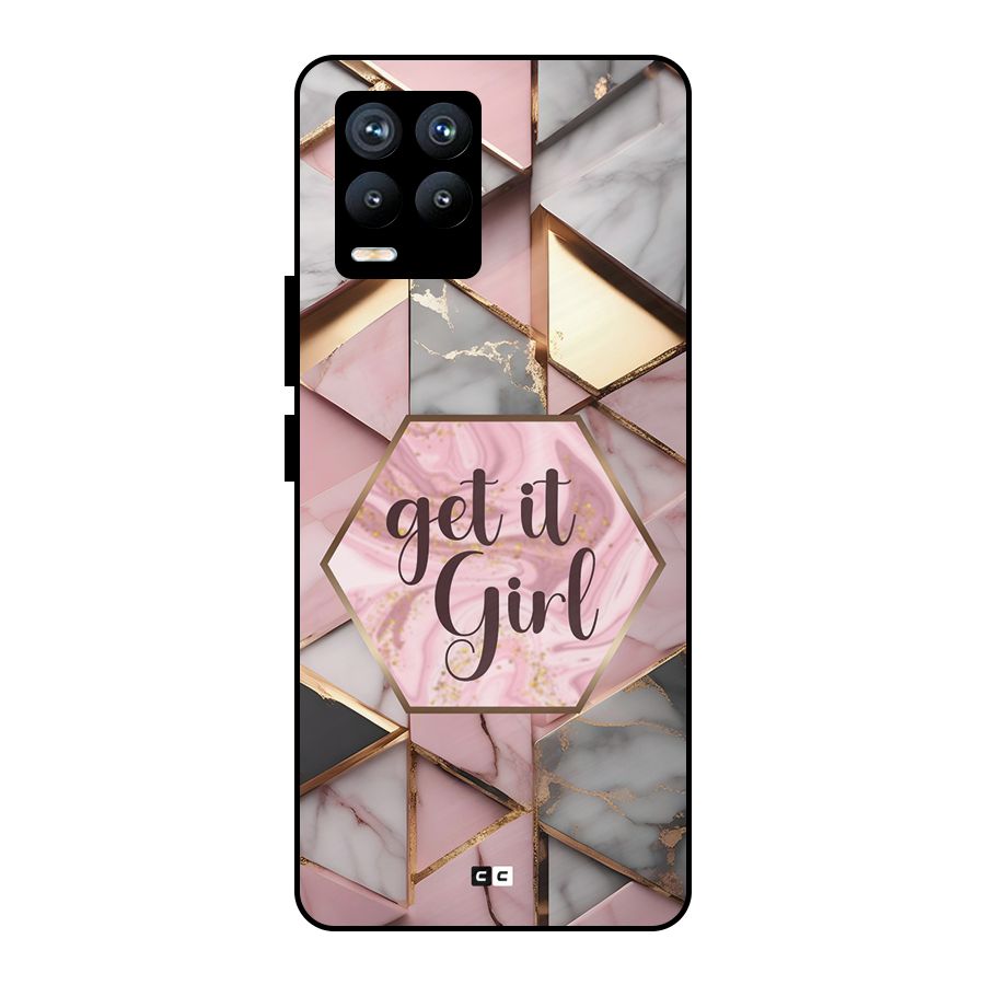 Diamond Girl Metal Back Case for Realme 8