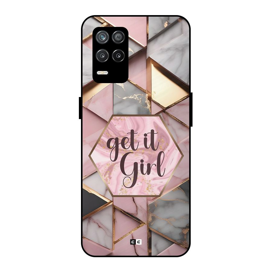 Diamond Girl Metal Back Case for Realme 8s 5G