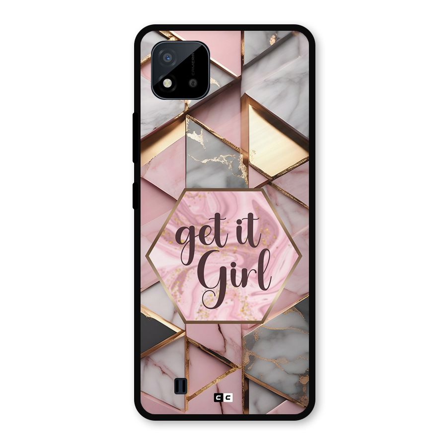 Diamond Girl Metal Back Case for Realme C11 2021