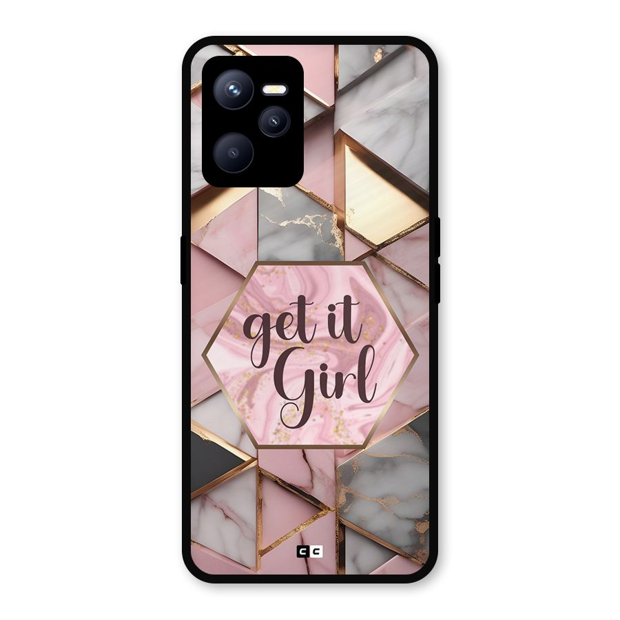 Diamond Girl Metal Back Case for Realme C35