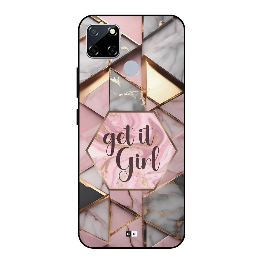 Diamond Girl Metal Back Case for Realme Narzo 20