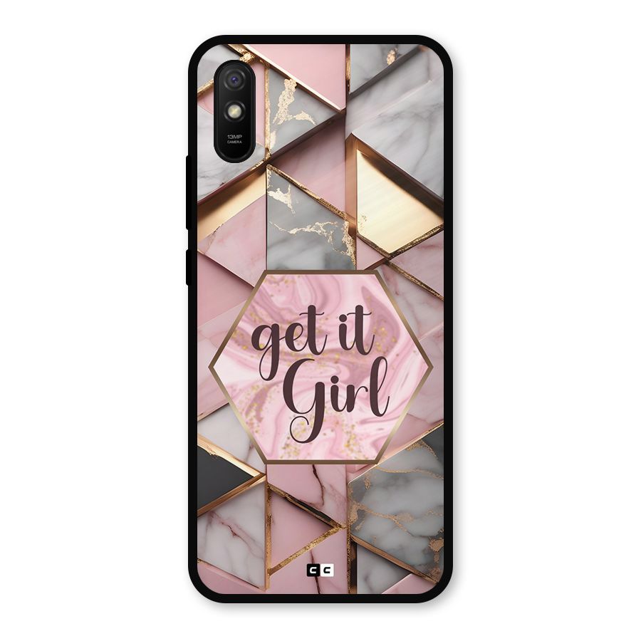 Diamond Girl Metal Back Case for Redmi 9a