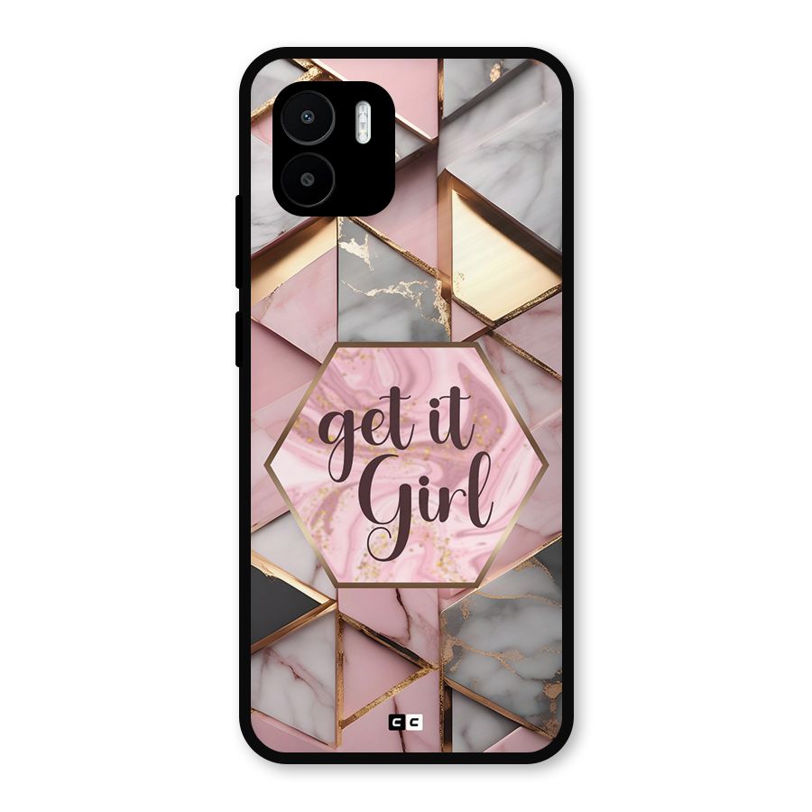 Diamond Girl Metal Back Case for Redmi A1