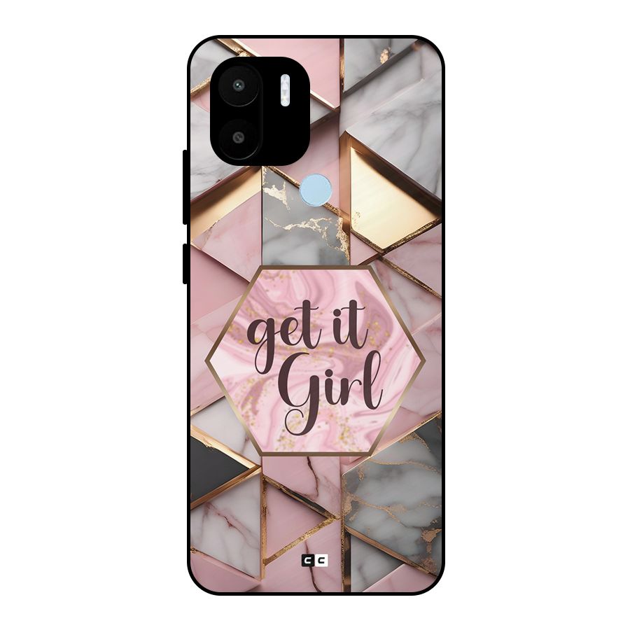 Diamond Girl Metal Back Case for Redmi A2 Plus