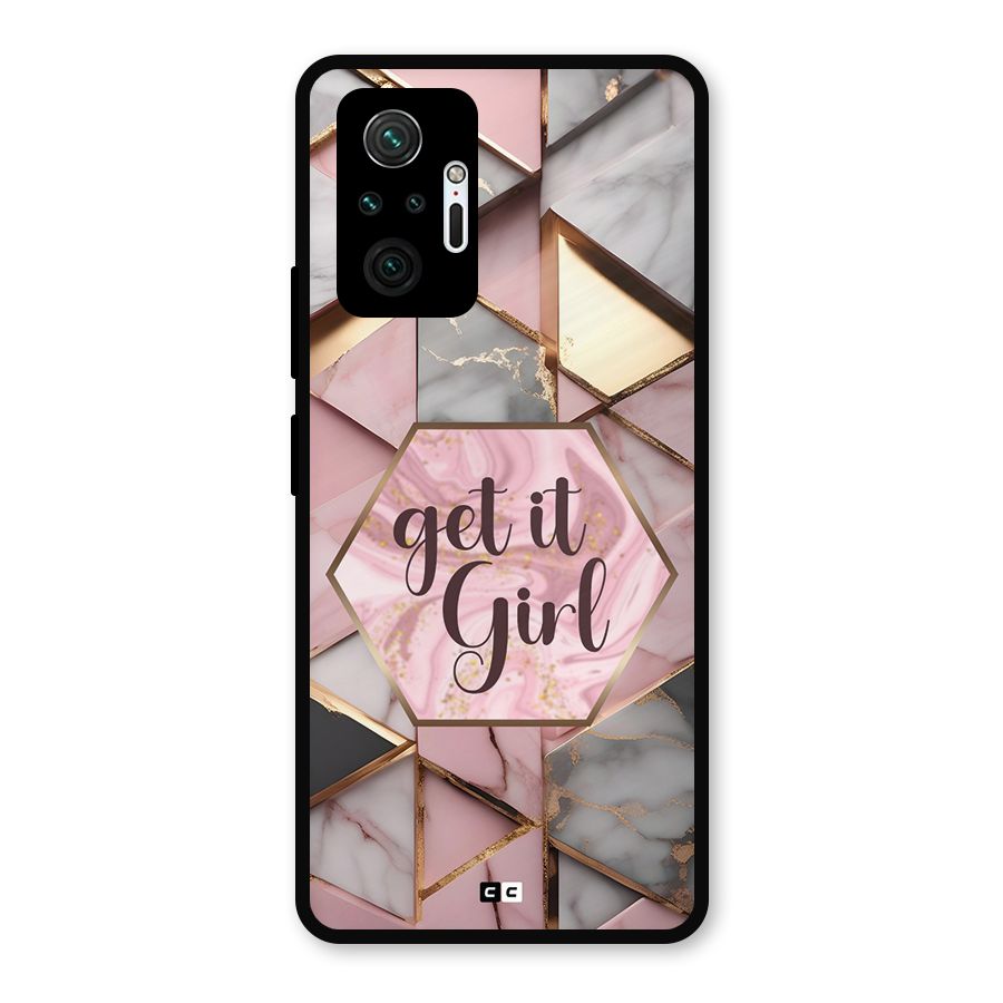 Diamond Girl Metal Back Case for Redmi Note 10 Pro Max