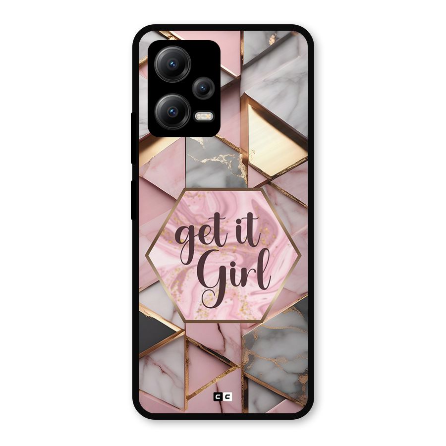 Diamond Girl Metal Back Case for Redmi Note 12 5G