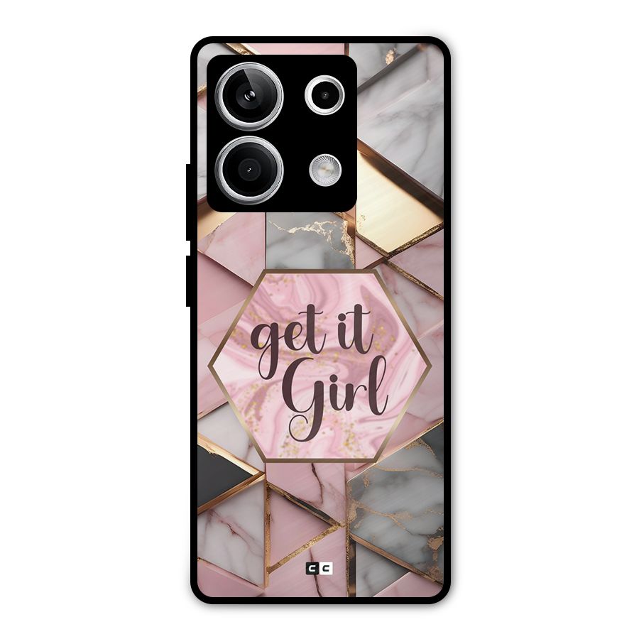 Diamond Girl Metal Back Case for Redmi Note 13 5G