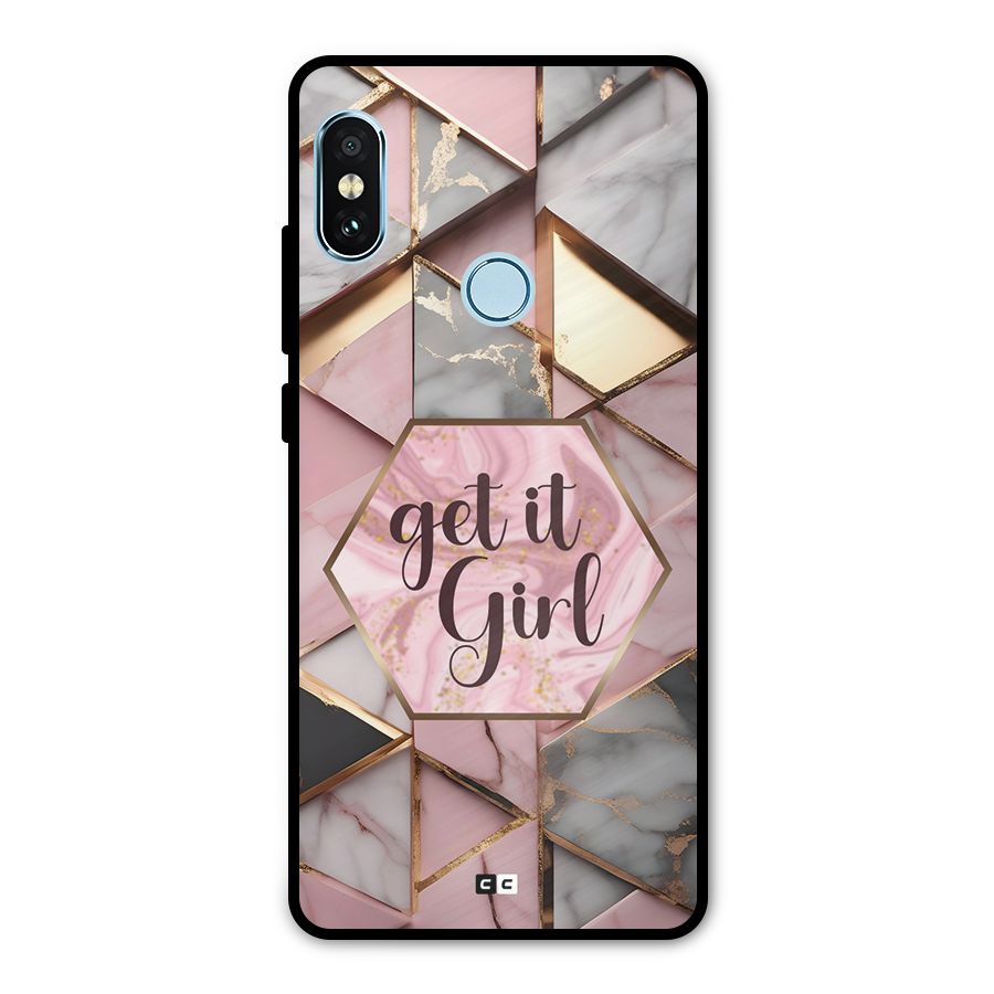Diamond Girl Metal Back Case for Redmi Note 5 Pro