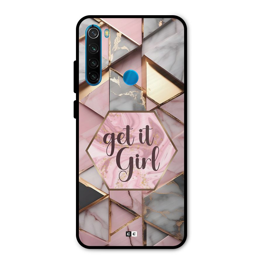 Diamond Girl Metal Back Case for Redmi Note 8