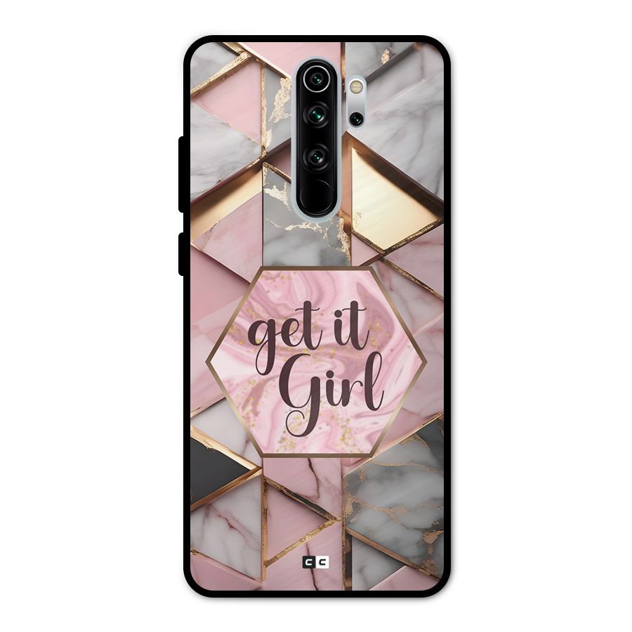 Diamond Girl Metal Back Case for Redmi Note 8 Pro