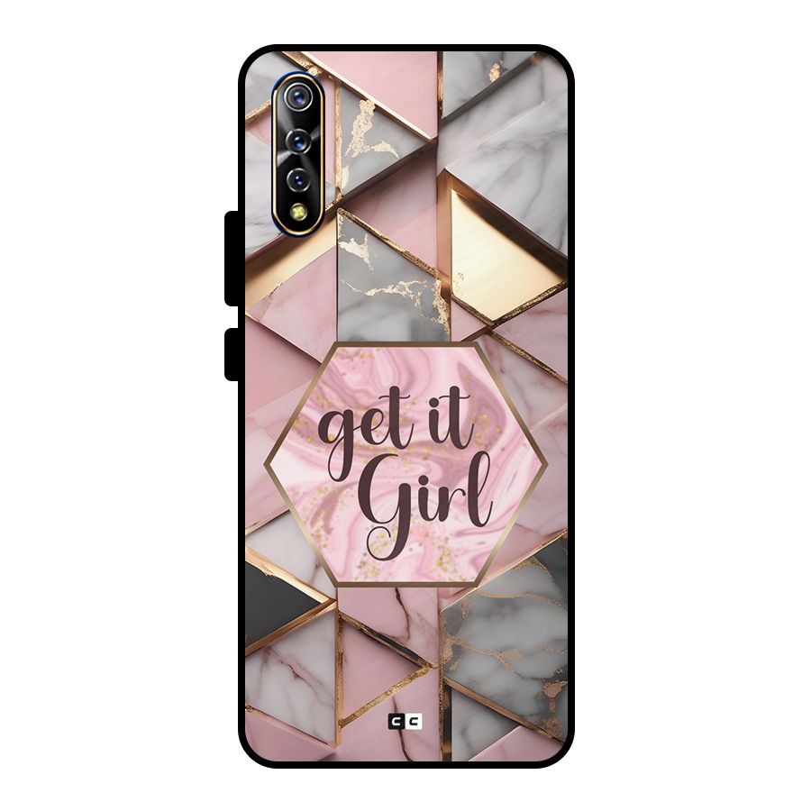 Diamond Girl Metal Back Case for Vivo S1