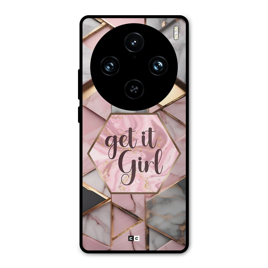 Diamond Girl Metal Back Case for Vivo X100 Pro