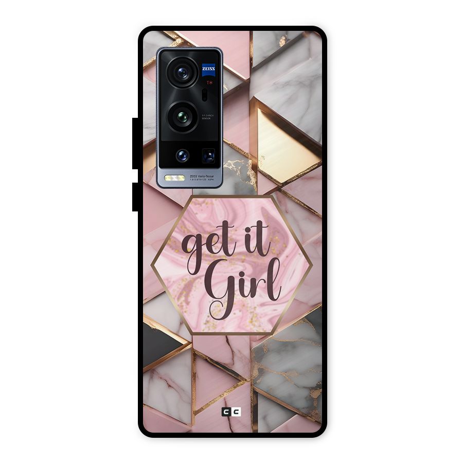 Diamond Girl Metal Back Case for Vivo X60 Pro Plus