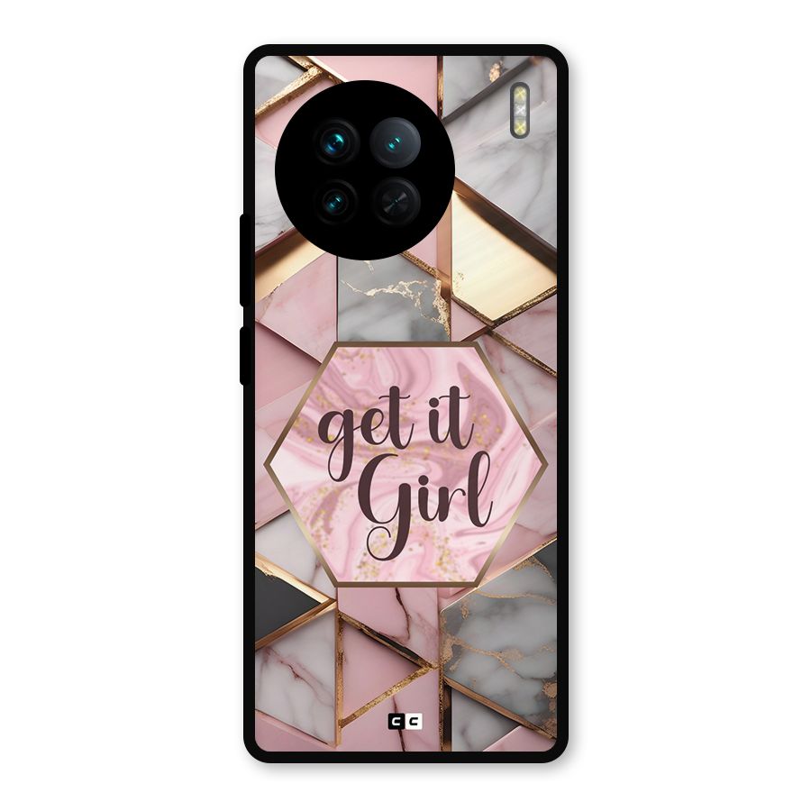 Diamond Girl Metal Back Case for Vivo X90