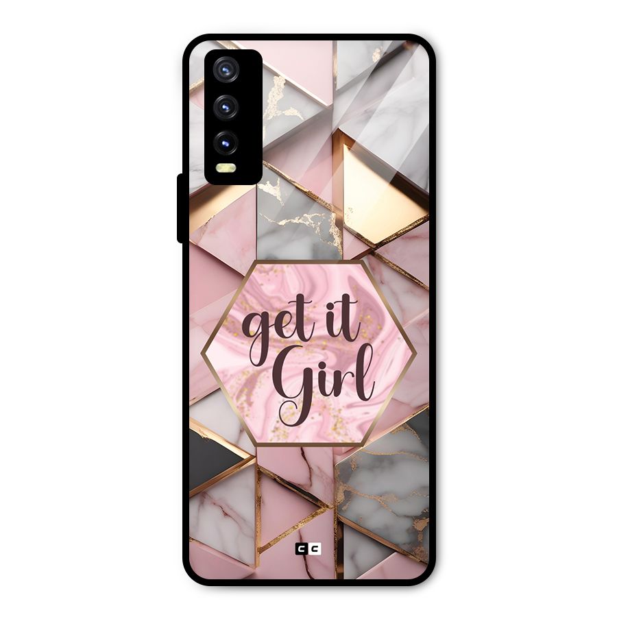 Diamond Girl Metal Back Case for Vivo Y20