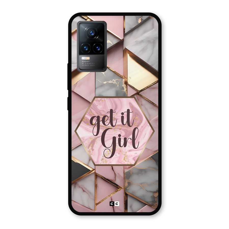 Diamond Girl Metal Back Case for Vivo Y73