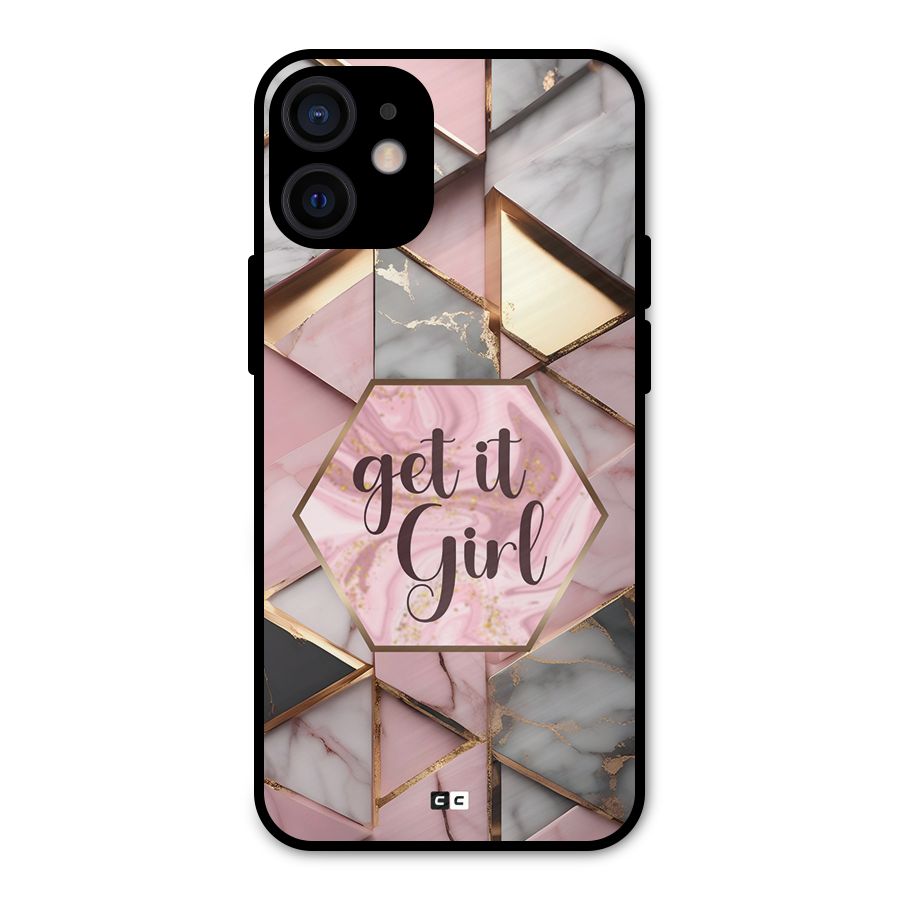 Diamond Girl Metal Back Case for iPhone 12 Mini