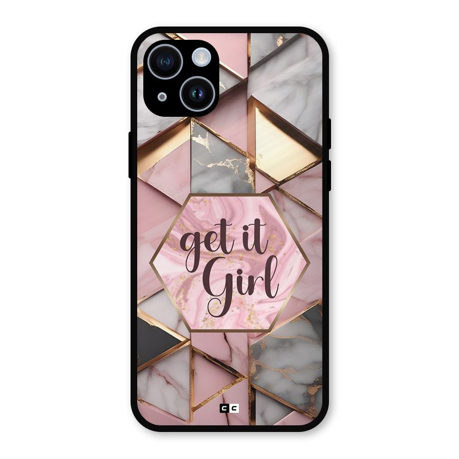 Diamond Girl Metal Back Case for iPhone 14