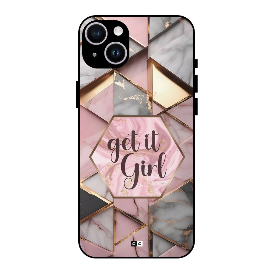 Diamond Girl Metal Back Case for iPhone 14 Plus