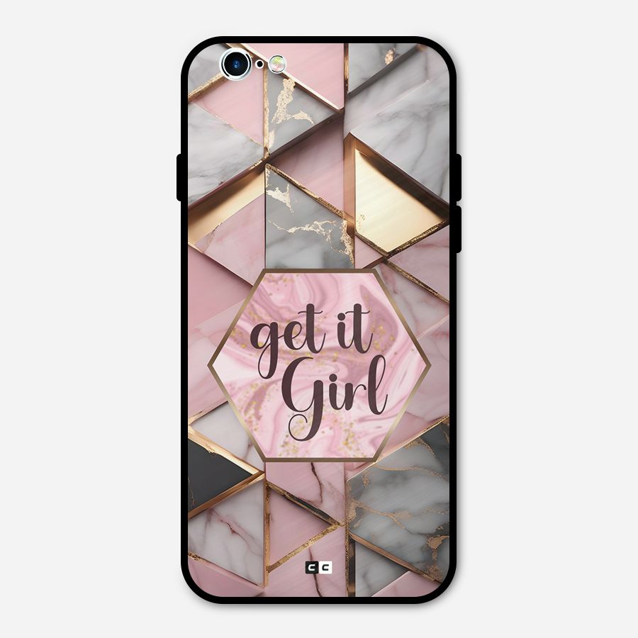 Diamond Girl Metal Back Case for iPhone 6 6s
