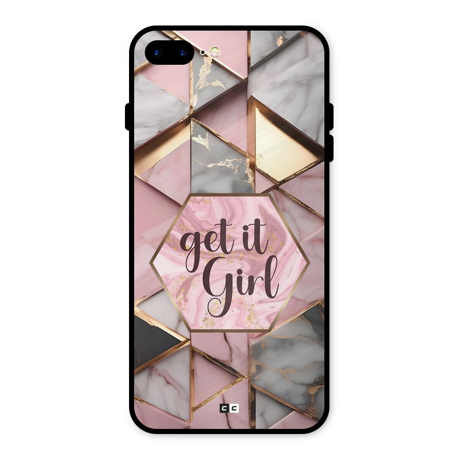 Diamond Girl Metal Back Case for iPhone 8 Plus