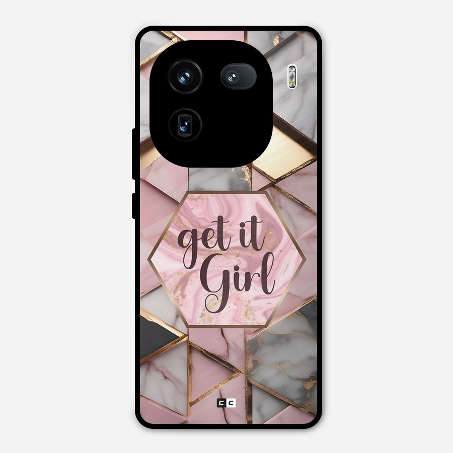 Diamond Girl Metal Back Case for iQOO 12