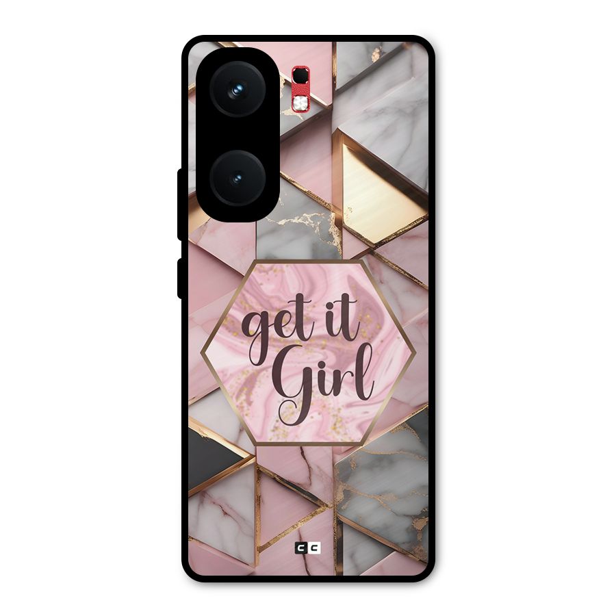 Diamond Girl Metal Back Case for iQOO Neo 9 Pro