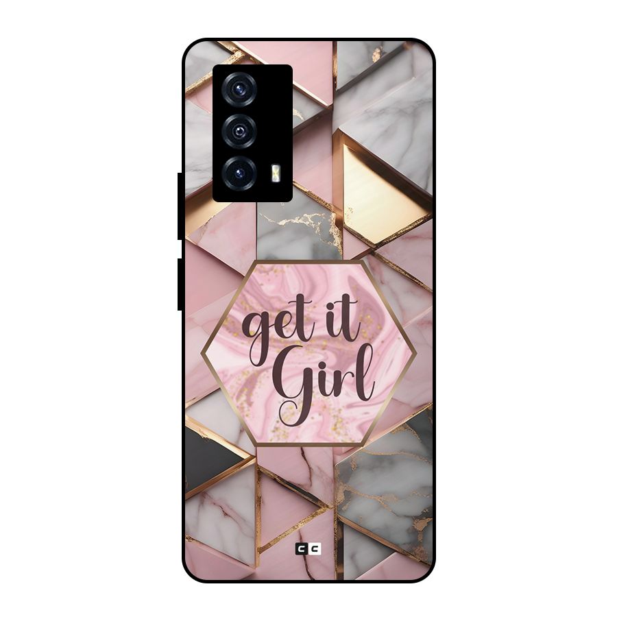 Diamond Girl Metal Back Case for iQOO Z5