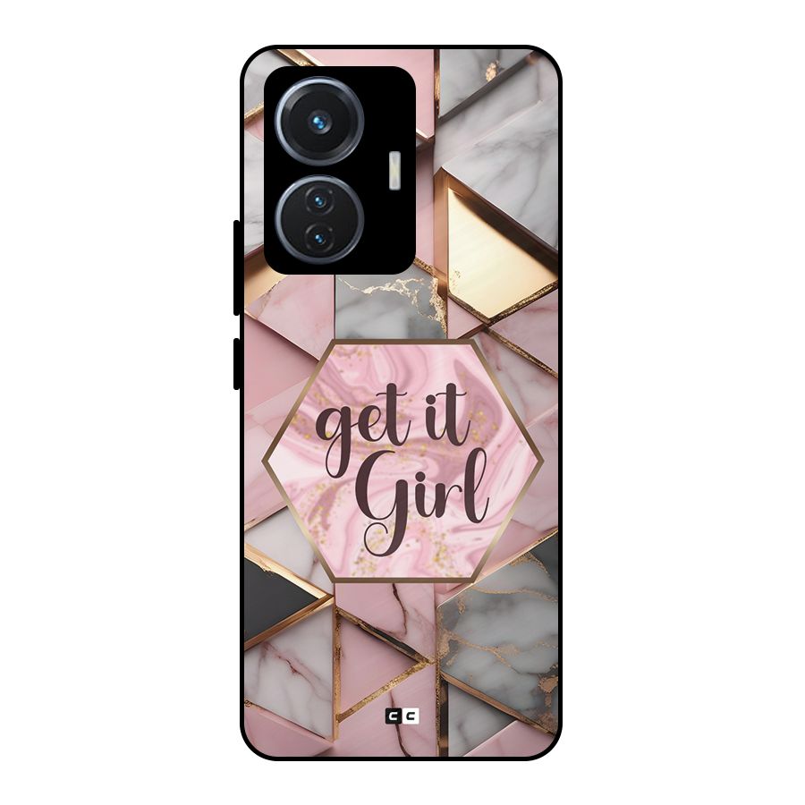 Diamond Girl Metal Back Case for iQOO Z6 44W