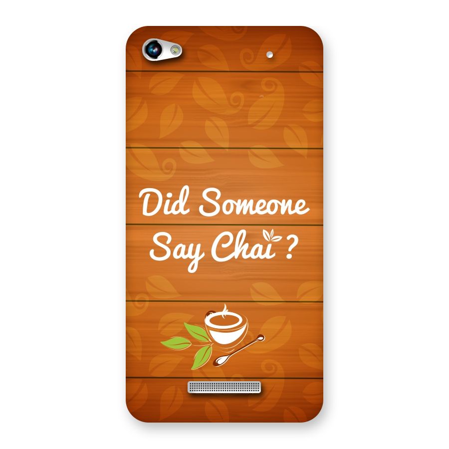 Did Someone Say Chai Back Case for Micromax Hue 2